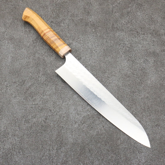 Yoshimi Kato Minamo SG2 Hammered Gyuto  210mm Western style (yellow) Handle - Seisuke Knife