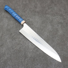  Yoshimi Kato Minamo SG2 Hammered Gyuto  240mm Western style (blue) Handle - Seisuke Knife