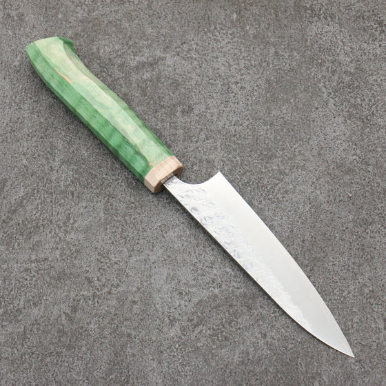Yoshimi Kato Minamo SG2 Hammered Petty-Utility  120mm Western style (green) Handle - Seisuke Knife
