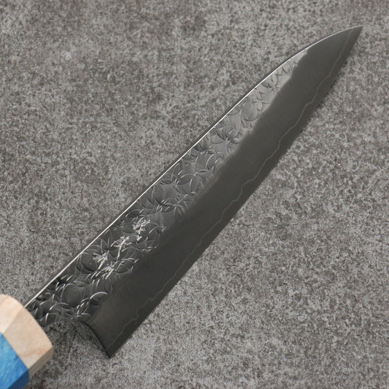 Yoshimi Kato Minamo SG2 Hammered Petty-Utility  120mm Western style (blue) Handle - Seisuke Knife