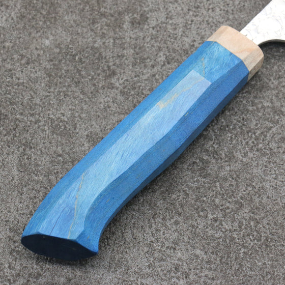 Yoshimi Kato Minamo SG2 Hammered Petty-Utility  120mm Western style (blue) Handle - Seisuke Knife