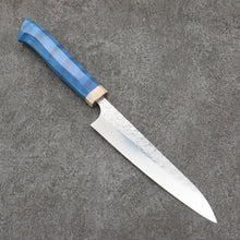  Yoshimi Kato Minamo SG2 Hammered Petty-Utility  150mm Western style (blue) Handle - Seisuke Knife