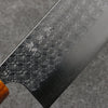 Yoshimi Kato Minamo SG2 Hammered Nakiri  165mm Shitan (ferrule: Orange Resin) Handle - Seisuke Knife