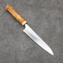  Yoshimi Kato Minamo SG2 Hammered Petty-Utility  150mm Western style (yellow) Handle - Seisuke Knife