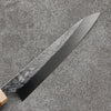 Yoshimi Kato Minamo SG2 Hammered Petty-Utility  150mm Western style (yellow) Handle - Seisuke Knife