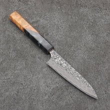  Yoshimi Kato SG2 Black Damascus Petty-Utility  120mm Olive Tree and Resin Handle - Seisuke Knife