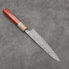 Yoshimi Kato SG2 Black Damascus Petty-Utility  150mm Padoauk(Turquoise Ring) Handle - Seisuke Knife