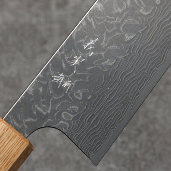 Yoshimi Kato SG2 Black Damascus Santoku  170mm Padoauk(Turquoise Ring) Handle - Seisuke Knife
