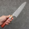 Yoshimi Kato SG2 Black Damascus Gyuto  210mm Padoauk(Turquoise Ring) Handle - Seisuke Knife