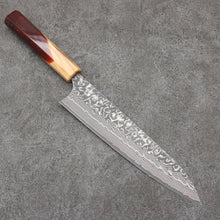  Yoshimi Kato SG2 Black Damascus Gyuto  210mm Olive Tree and Resin Handle - Seisuke Knife