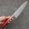 Yoshimi Kato SG2 Black Damascus Gyuto  240mm Padoauk(Turquoise Ring) Handle - Seisuke Knife