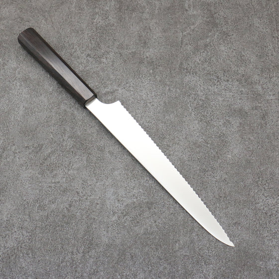 Seisuke Stainless Steel Bread Slicer  240mm Ebony Wood Handle - Seisuke Knife