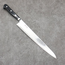  Seisuke Kagami2 AUS10 Mirrored Finish Damascus Sujihiki  240mm Black Pakka wood Handle - Seisuke Knife