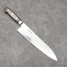  Seisuke Kagami2 AUS10 Mirrored Finish Damascus Gyuto  210mm Brown Pakka wood Handle - Seisuke Knife