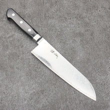 Seisuke Kagami2 AUS10 Mirrored Finish Damascus Santoku  180mm Black Pakka wood Handle - Seisuke Knife