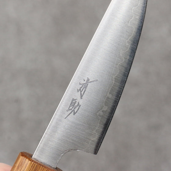 Seisuke Silver Steel No.3 Migaki Polish Finish Paring  80mm White Oak Handle - Seisuke Knife