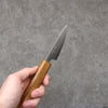 Seisuke Silver Steel No.3 Migaki Polish Finish Paring  80mm White Oak Handle - Seisuke Knife