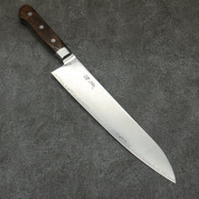  Seisuke Kagami2 AUS10 Mirrored Finish Damascus Gyuto  240mm Brown Pakka wood Handle - Seisuke Knife