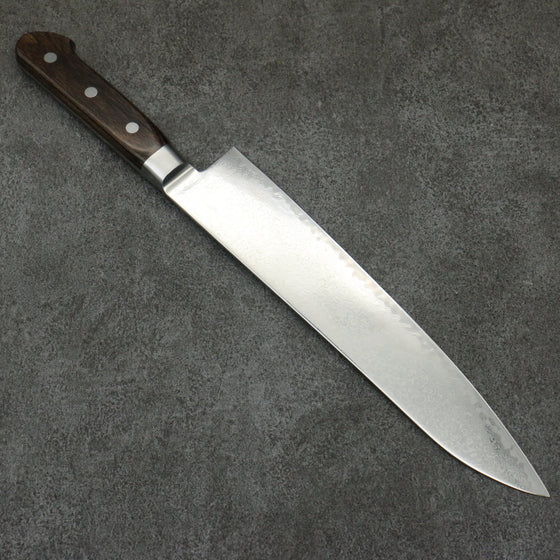 Seisuke Kagami2 AUS10 Mirrored Finish Damascus Gyuto  240mm Brown Pakka wood Handle - Seisuke Knife
