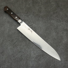 Seisuke VG10 33 Layer Mirrored Finish Damascus Gyuto  240mm Brown Pakka wood Handle - Seisuke Knife