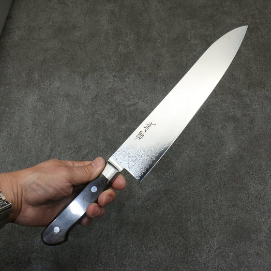 Seisuke VG10 33 Layer Mirrored Finish Damascus Gyuto  240mm Brown Pakka wood Handle - Seisuke Knife