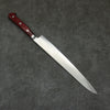 Seisuke VG10 33 Layer Mirrored Finish Damascus Sujihiki  240mm Red Pakka wood Handle - Seisuke Knife