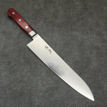  Seisuke VG10 33 Layer Mirrored Finish Damascus Gyuto  240mm Red Pakka wood Handle - Seisuke Knife