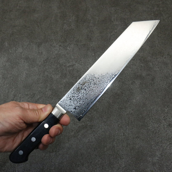 Seisuke VG10 33 Layer Mirrored Finish Damascus Kiritsuke Gyuto  210mm Black Pakka wood Handle - Seisuke Knife