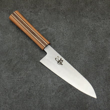  Shigeki Tanaka Majiro Silver Steel No.3 Santoku  165mm Maple, Cherry, Walnut Handle - Seisuke Knife