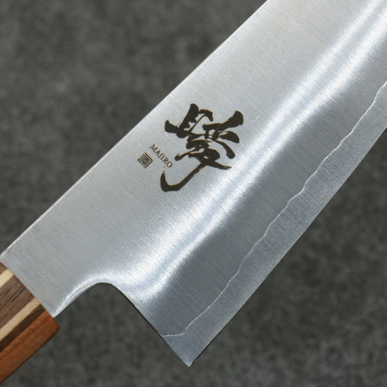 Shigeki Tanaka Majiro Silver Steel No.3 Santoku  165mm Maple, Cherry, Walnut Handle - Seisuke Knife