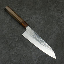  Yu Kurosaki Senko Ryu SG2 Hammered Small Santoku  150mm Sandalwood (grey)(ferrule:Acrylic) Handle - Seisuke Knife