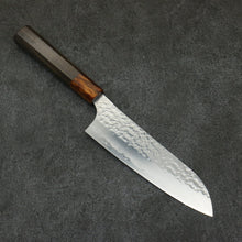  Yu Kurosaki Senko Ryu SG2 Hammered Santoku  165mm Sandalwood (grey)(ferrule:Acrylic) Handle - Seisuke Knife