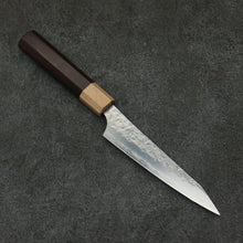  Yu Kurosaki Senko Ei SG2 Hammered Petty-Utility  130mm Shitan (ferrule: White Pakka wood) Handle - Seisuke Knife