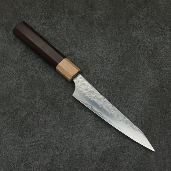 Yu Kurosaki Senko Ei SG2 Hammered Petty-Utility  130mm Shitan (ferrule: White Pakka wood) Handle - Seisuke Knife
