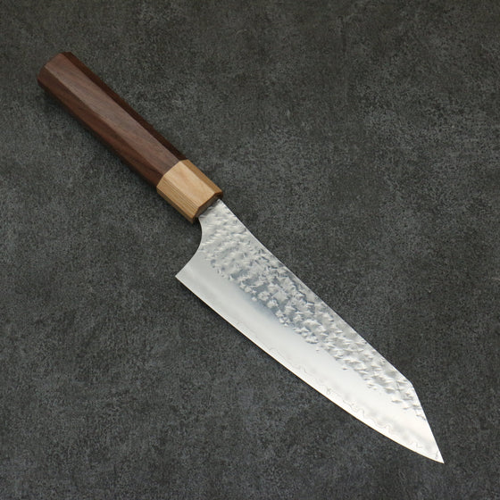 Yu Kurosaki Senko Ei SG2 Hammered Bunka  165mm Shitan (ferrule: White Pakka wood) Handle - Seisuke Knife