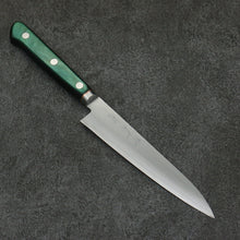  Sakai Kikumori Blue Steel No.1 Petty-Utility  150mm Green Pakka wood Handle - Seisuke Knife