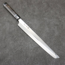  Sakai Takayuki Ginryu Honyaki Swedish Steel Mirrored Finish Sakimaru Yanagiba  300mm Stabilized wood Handle with Sheath - Seisuke Knife