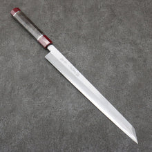  Sakai Takayuki Byakko White Steel No.1 Kiritsuke Yanagiba  300mm Stabilized wood Handle with Sheath - Seisuke Knife