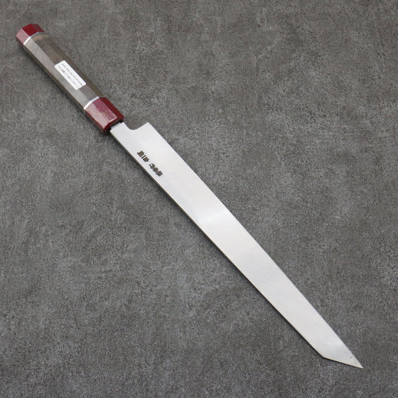 Sakai Takayuki Byakko White Steel No.1 Kiritsuke Yanagiba  300mm Stabilized wood Handle with Sheath - Seisuke Knife
