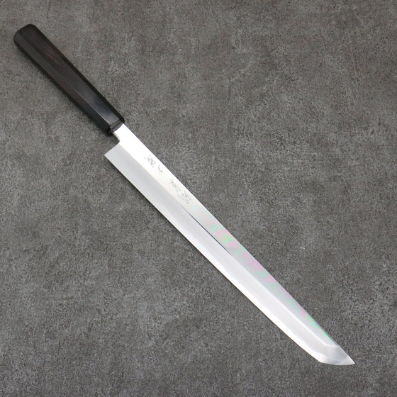 Tessen by Tanaka Tamahagane Sakimaru Yanagiba  300mm Ebony Wood Handle with Sheath - Seisuke Knife