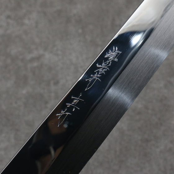 Sakai Takayuki Hien White Steel No.2 Honyaki Kiritsuke Yanagiba  300mm Stabilized wood (White Ferrule and End Cap) Handle with Sheath - Seisuke Knife