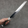 Sakai Takayuki Hien White Steel No.2 Honyaki Kiritsuke Yanagiba  300mm Stabilized wood (White Ferrule and End Cap) Handle with Sheath - Seisuke Knife