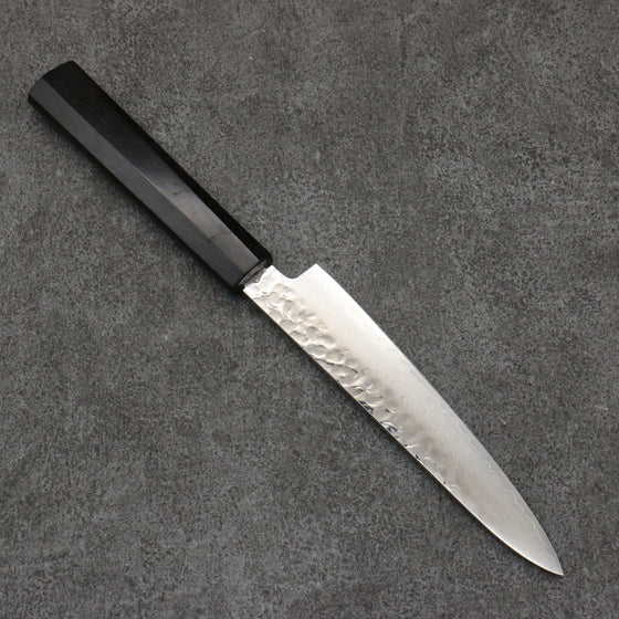 Sakai Takayuki VG10 33 Layer Damascus Petty-Utility  150mm Ebony(6 sided teardrop) Handle - Seisuke Knife