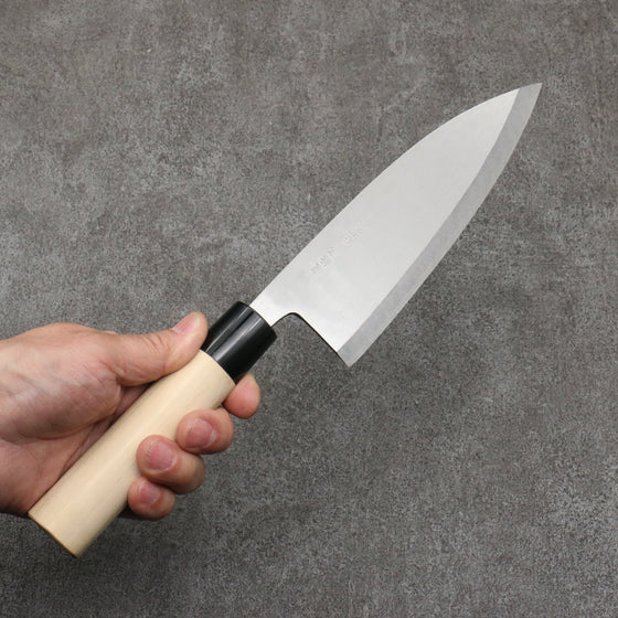 Nakaniida White Steel No.2 Migaki Polish Finish Deba  165mm Magnolia Handle - Seisuke Knife