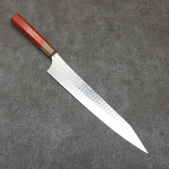 Yu Kurosaki Senko Ei SG2 Hammered Sujihiki  270mm Padoauk Handle - Seisuke Knife
