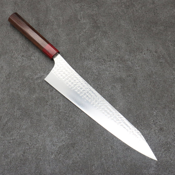 Yu Kurosaki Senko Ei SG2 Hammered Gyuto  270mm Rosewood (ferrule: Red Pakka wood) Handle - Seisuke Knife
