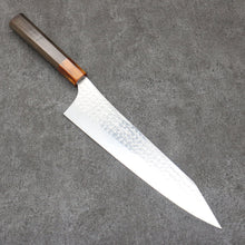  Yu Kurosaki Senko Ei SG2 Hammered Gyuto  240mm Sandalwood (grey)(ferrule:Acrylic) Handle - Seisuke Knife