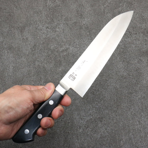 Seisuke VG1 Migaki Polish Finish Santoku  165mm Black Pakka wood Handle - Seisuke Knife