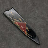 Takeshi Saji Maki-e Art Red Fuji Sheath SG2 Damascus Gyuto  210mm Maki-e Art Handle with Sheath - Seisuke Knife