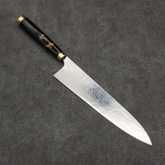 Takeshi Saji Maki-e Art Fuji and Waves Sheath SG2 Damascus Gyuto  240mm Maki-e Art Handle with Sheath - Seisuke Knife